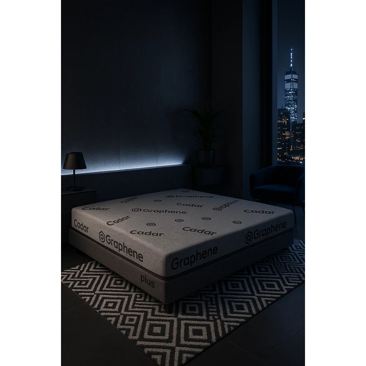 Saltea Naturala Latex 100% Dunlop Graphene, 18 cm - 200 x 160 cm