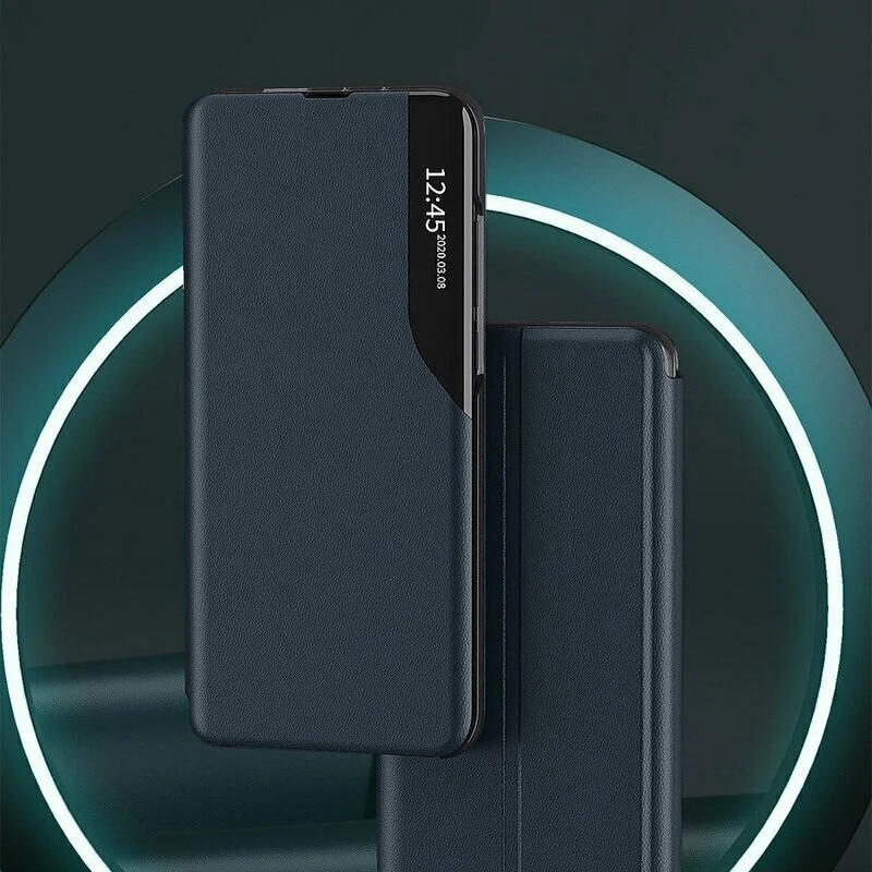 Husa pentru Honor 200 Lite, SKYDDAR INNOVATION, eFold, tip carte, set cu sticker, Albastru