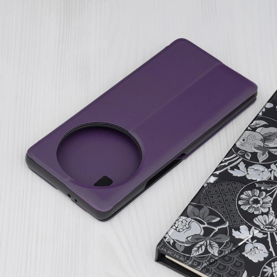 Husa pentru Honor Magic5 Lite, SKYDDAR INNOVATION, eFold, tip carte, set cu sticker, Mov