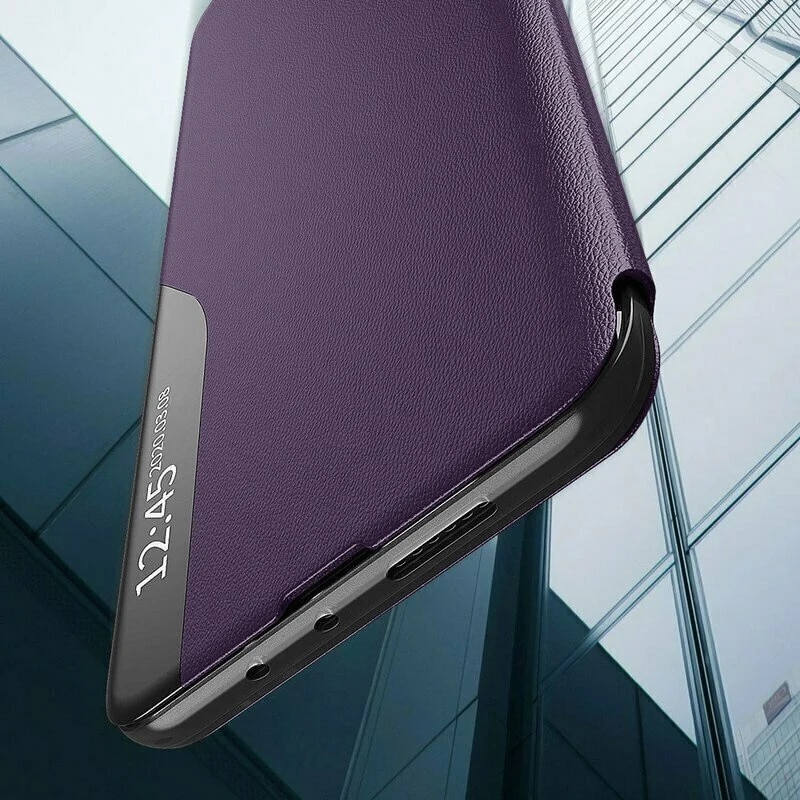 Husa pentru Honor Magic5 Lite, SKYDDAR INNOVATION, eFold, tip carte, set cu sticker, Mov