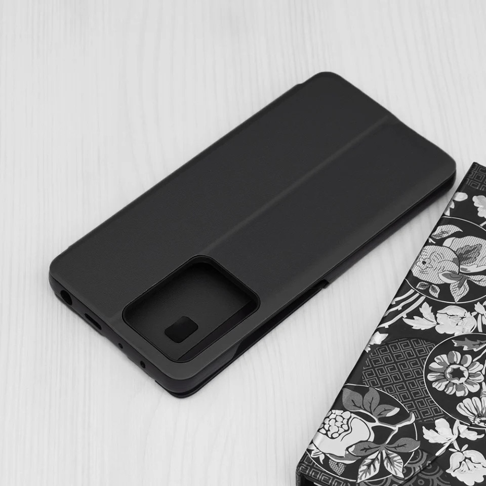 Husa pentru Xiaomi Redmi Note 12 Pro 5G / Poco X5 Pro, SKYDDAR INNOVATION, eFold, tip carte, set cu sticker, Negru
