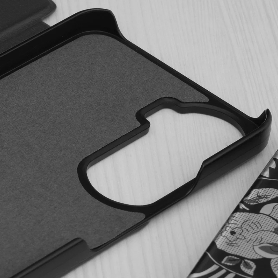 Husa pentru Honor 90 Lite, SKYDDAR INNOVATION, eFold, tip carte, set cu sticker, Negru