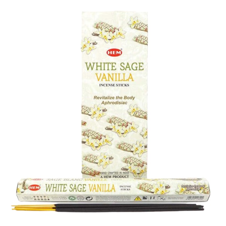 Betisoare parfumate Salvie Alba si Vanilie HEM