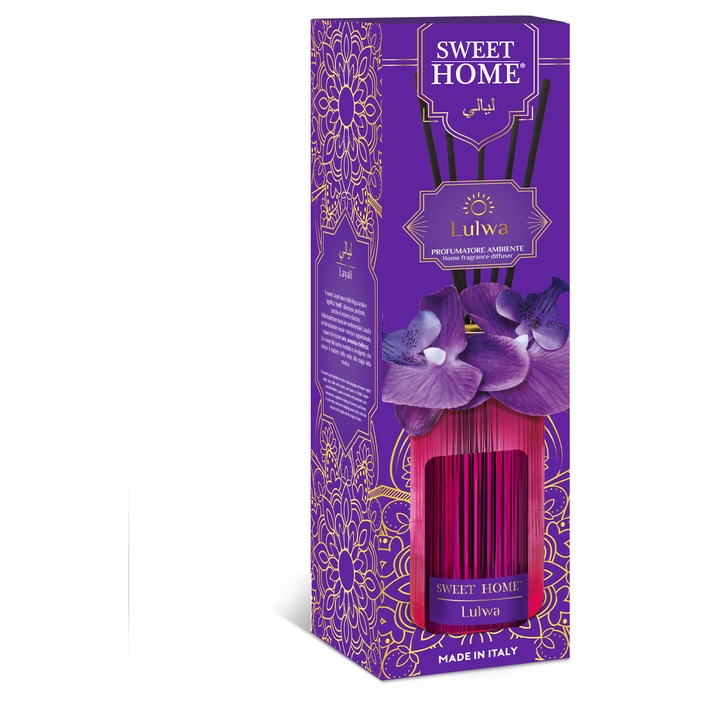 Odorizant de camera Arabesc cu betisoare, Lulwa, 200 ml