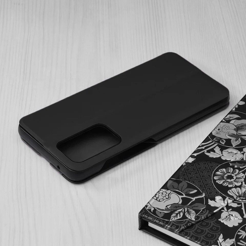 Husa pentru Samsung Galaxy A53 5G, SKYDDAR INNOVATION, eFold, tip carte, set cu sticker, Negru