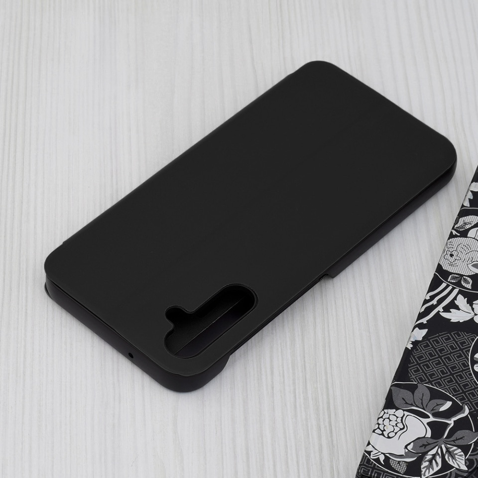 Husa pentru Samsung Galaxy A14 5G / Galaxy A14 4G, SKYDDAR INNOVATION, eFold, tip carte, set cu sticker, Negru