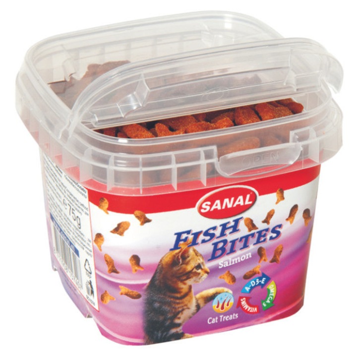 Recompense pentru pisici, Sanal, 75 g, cu Omega 3, vitamine A, D3, E