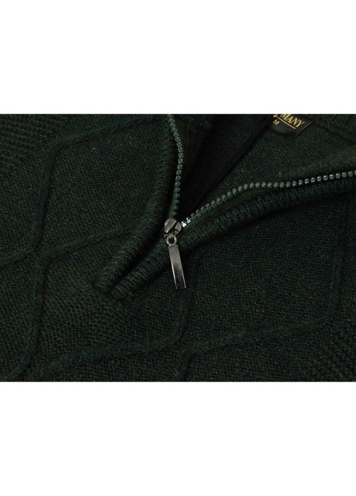 Férfi pulóver Any Many, sötétzöld, gyapjú/akril