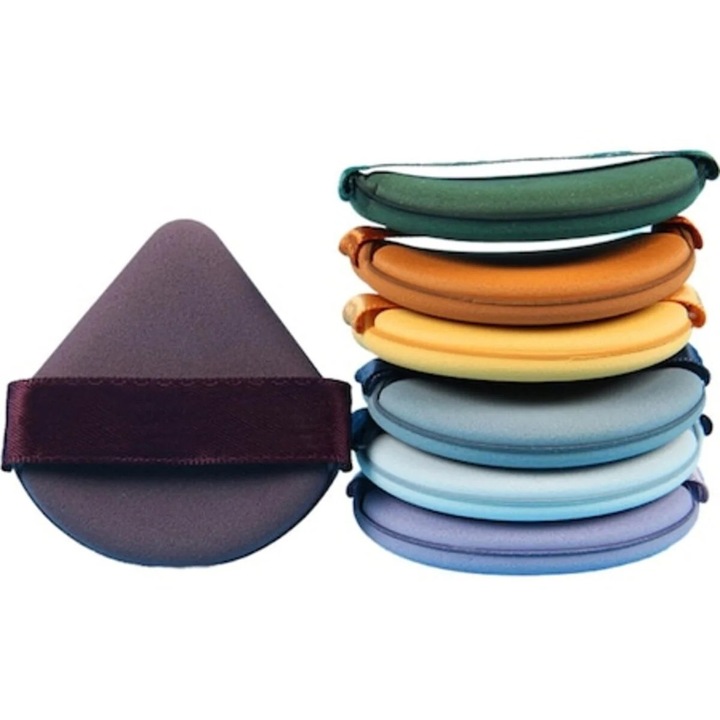 Set 7 Bureti de Machiaj Domi Party & Gifts®, Reutilizabili, Utilizare Umeda sau Uscata, 5.5 x 5.5 x 0