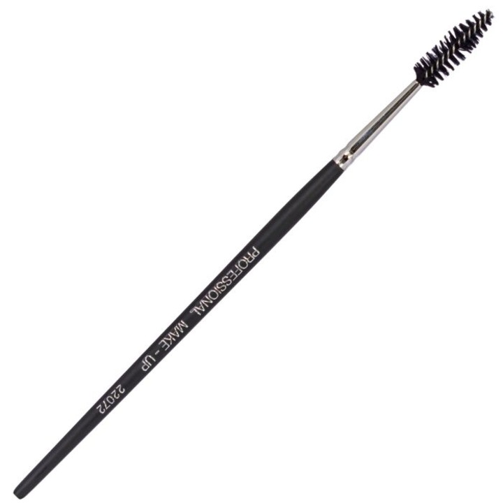 Perie profesionala pentru gene si sprancene cu maner din lemn