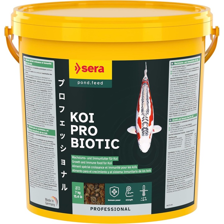 Hrana pești Sera Koi Probiotic, 7kg, granule, pentru iaz, cu probiotice, proteine ridicate