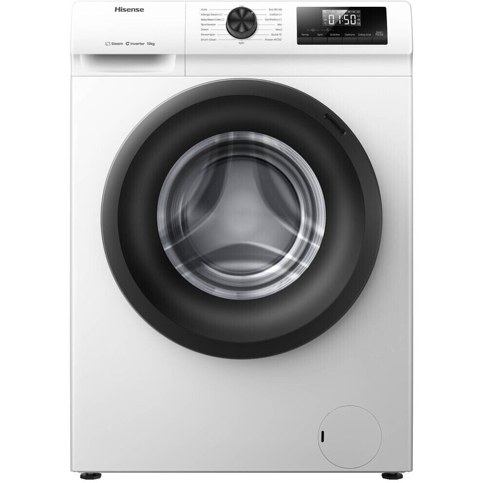 Masina de spalat rufe Hisense, WF1Q1041BW, 10 kg, 15 programe, Alb, 595x845x550mm