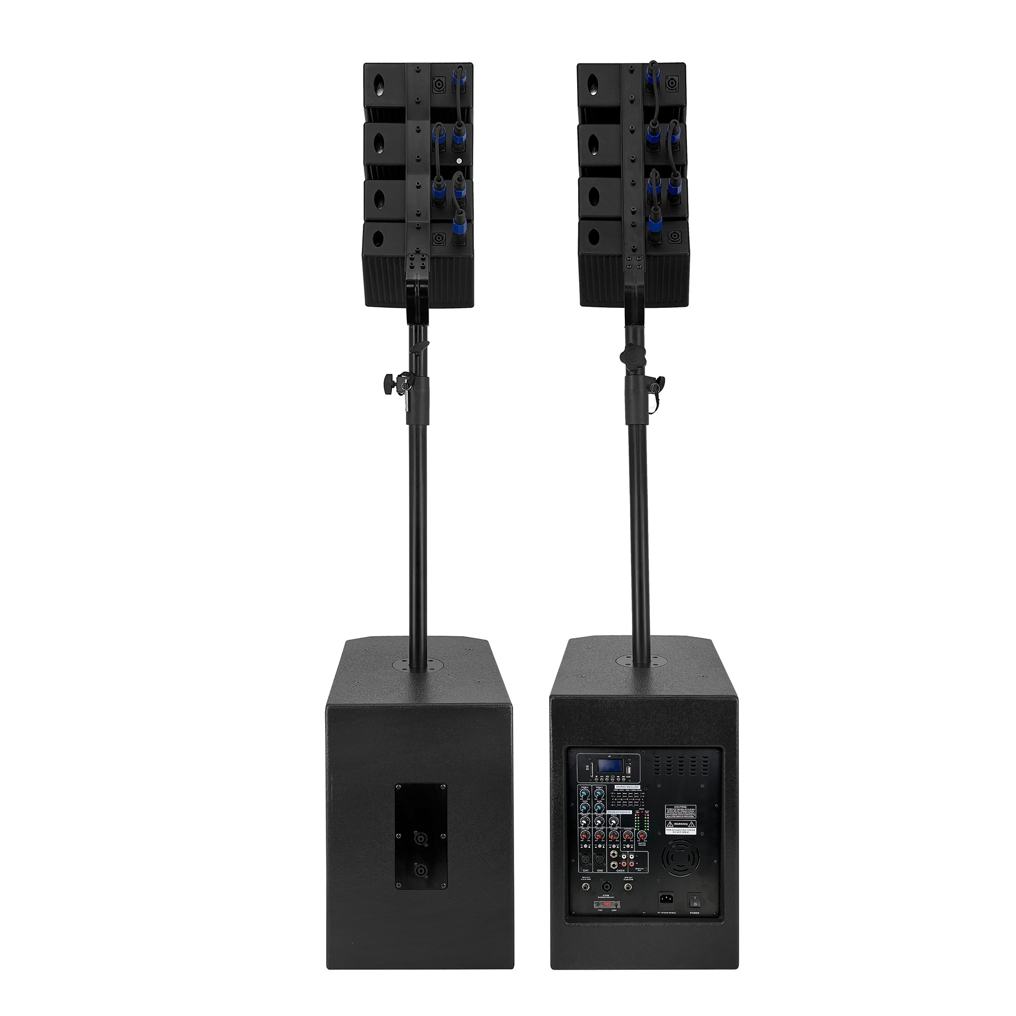 Sistem sonorizare compact Line Array, Alien, 2 subwoofere de 12 inch ...