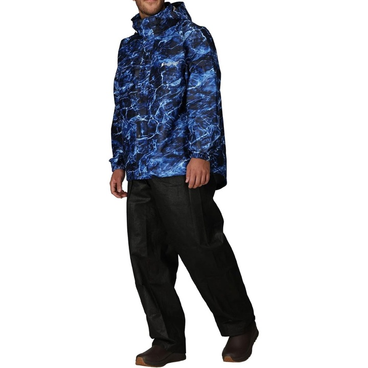 Set de ploaie pentru barbati Frogg Toggs, jacheta si pantaloni, multicolor, material impermeabil, XL INTL