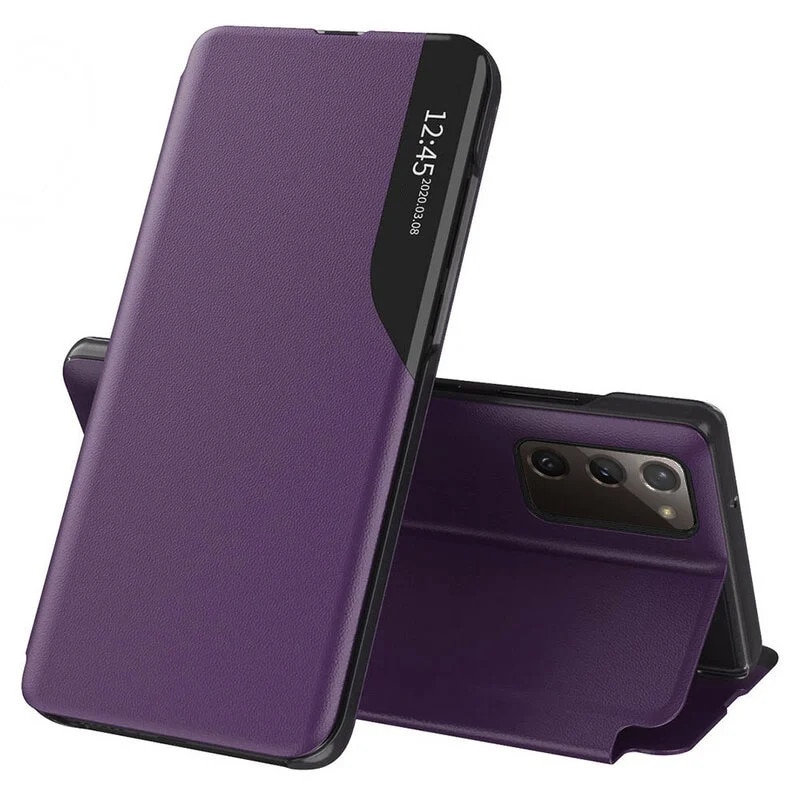 Husă tip carte pentru Samsung Galaxy S20 FE / S20 FE 5G, SKYDDAR INNOVATION, eFold, mov, set cu sticker