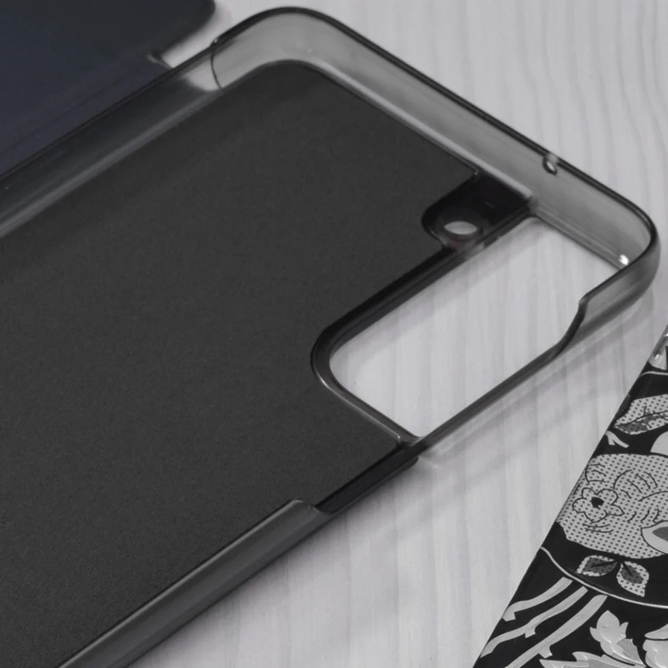 Husă tip carte pentru Samsung Galaxy S21 FE 5G, SKYDDAR INNOVATION eFold, Albastru, set cu sticker, piele ecologică