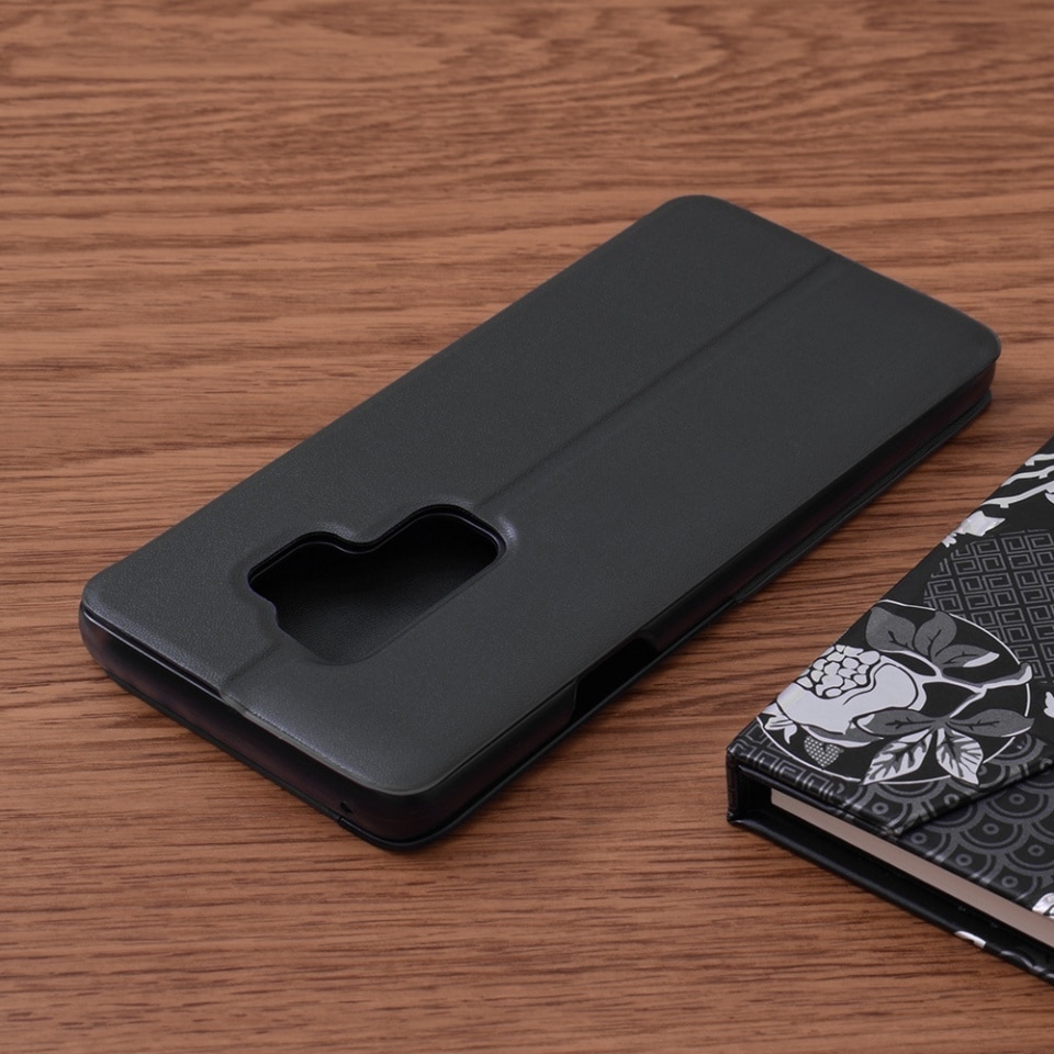 Husă tip carte pentru Samsung Galaxy S9 Plus, SKYDDAR INNOVATION, eFold, set cu sticker, negru