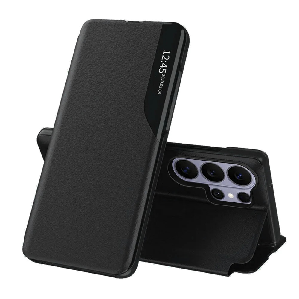 Husă pentru Samsung Galaxy S26 Ultra, SKYDDAR INNOVATION, eFold, tip carte, set cu sticker, Negru