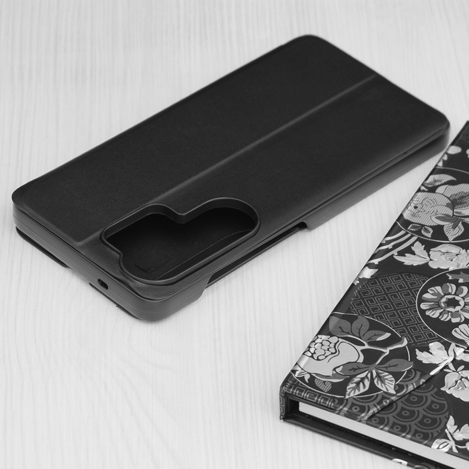 Husă pentru Samsung Galaxy S26 Ultra, SKYDDAR INNOVATION, eFold, tip carte, set cu sticker, Negru