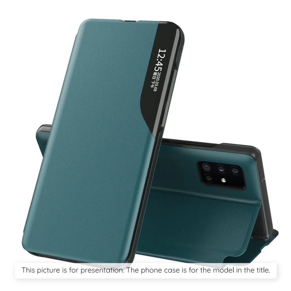 Husa pentru Samsung Galaxy A37 5G, SKYDDAR INNOVATION, eFold, tip carte, set cu sticker, Verde