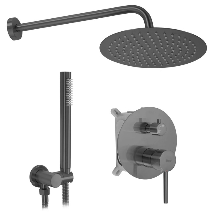 Set de dus incaStrat Rea, lungo thermostatic, titan