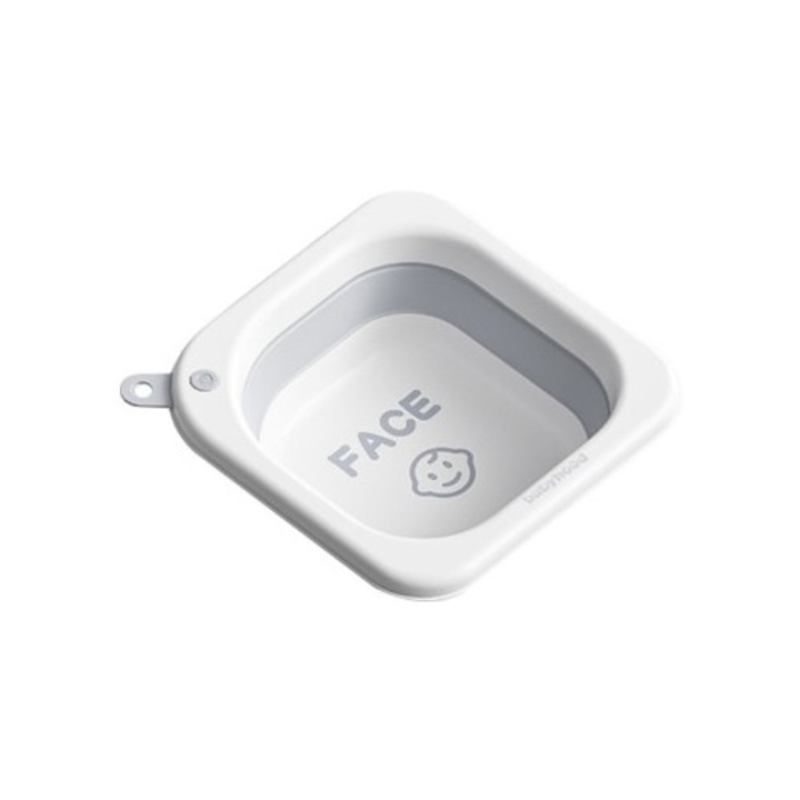 Lavoar Pliabil, toolsy, pentru Copii 1-8 Ani, 28.5x28.5x10 cm, din PE+PP, 3.5l, Model Fata, Gri