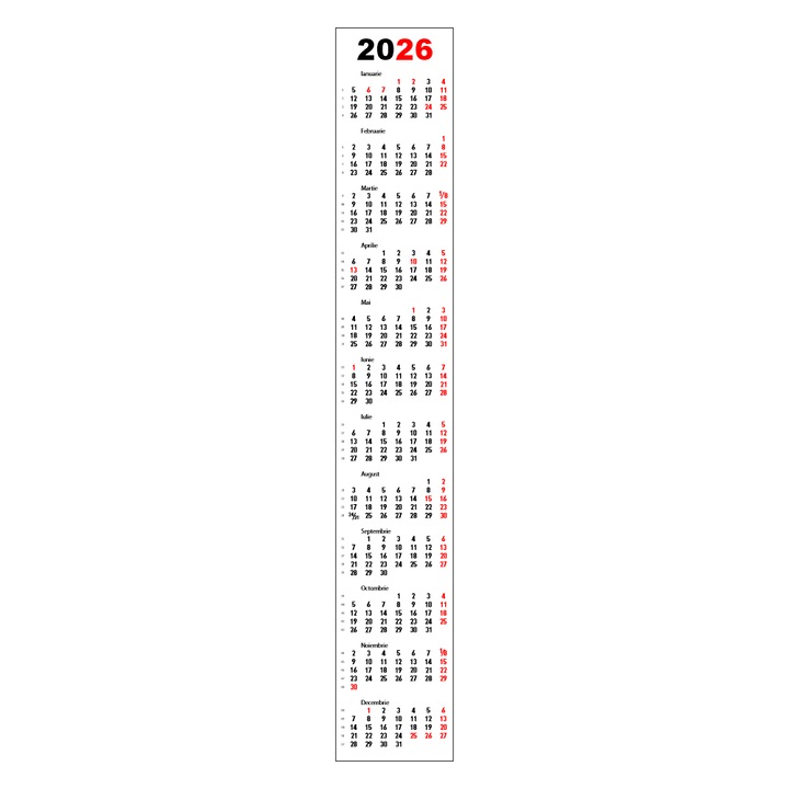 Calendar de perete vertical 20 x 125 cm CLV20125