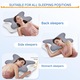 Perna Ortopedica Cervicala pentru dormit, bBedee, Husa lavabila, Doua reglabile pe inaltime, Spuma cu Memorie, Ergonomic, Ajuta la ameliorarea presiunii si a disconfortului din zona gstului si a umerilor,65x37,9x13,3cm Alb/Gri