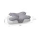 Perna Ortopedica Cervicala pentru dormit, bBedee, Husa lavabila, Doua reglabile pe inaltime, Spuma cu Memorie, Ergonomic, Ajuta la ameliorarea presiunii si a disconfortului din zona gstului si a umerilor,65x37,9x13,3cm Alb/Gri