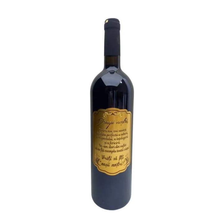 Vin personalizat Poem Design 0, 75L roșu