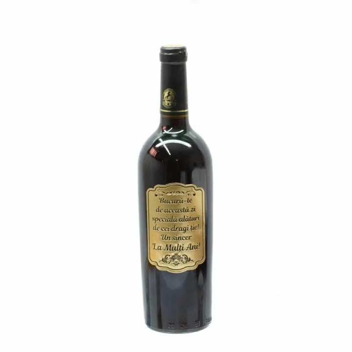 Vin personalizat Poem Design 0, 75L rosu, sticlă