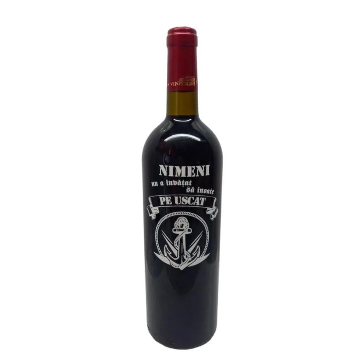 Vin personalizat Poem Design 0, 75L roșu, mesaj special