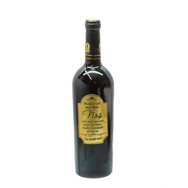 Vin personalizat Poem Design 0, 75L, roșu, sticlă
