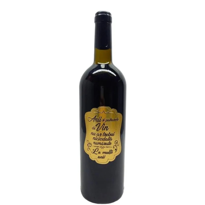 Vin personalizat Roșu 0, 75L, Poem Design