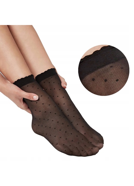 Sosete dama Desu 20 DEN negre, subtiri, marime universala, set 1 pereche