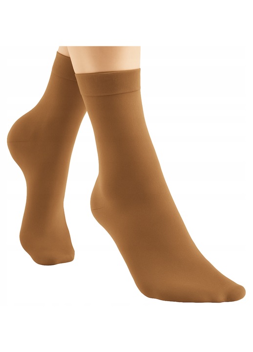 Sosete dama Desu, 40 DEN, fara presiune, bej, set 1 pereche