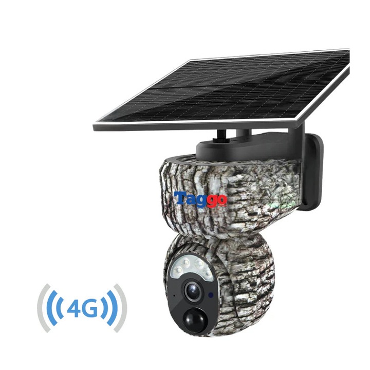 Taggo Camouflage 4MP megfigyelő kamera, 4G kapcsolat, GPS, riasztó