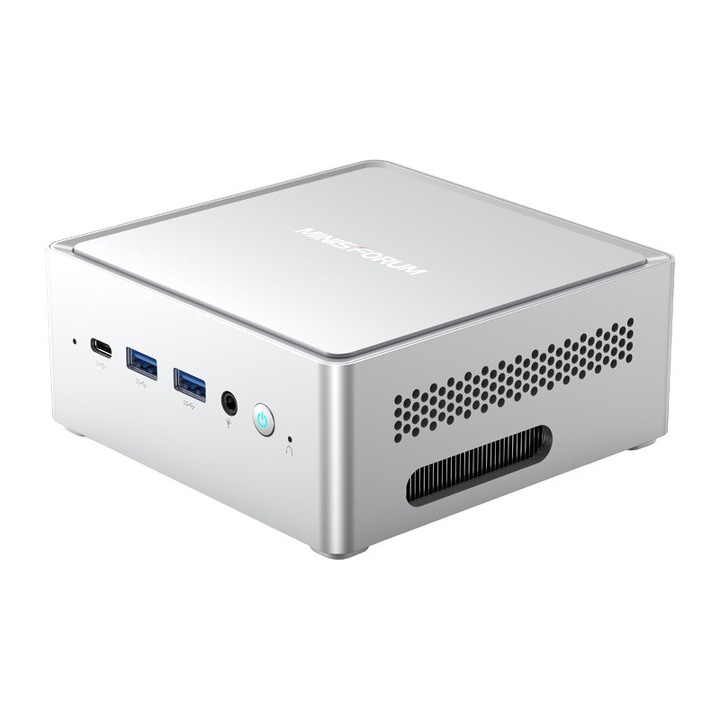 Мини компютър Minis Forum NAB6 Lite, Intel Core i5-12600H, Intel Iris Xe, сребрист, barebone