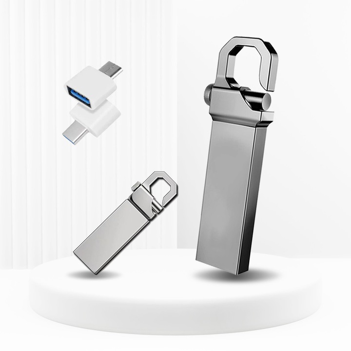 Excitat®, Stick Memorie USB, Unitate flash USB cu stare solida, 2TB, cu catarama, stocare USB, rezistenta la apa, plug and play, transmisie de mare viteza