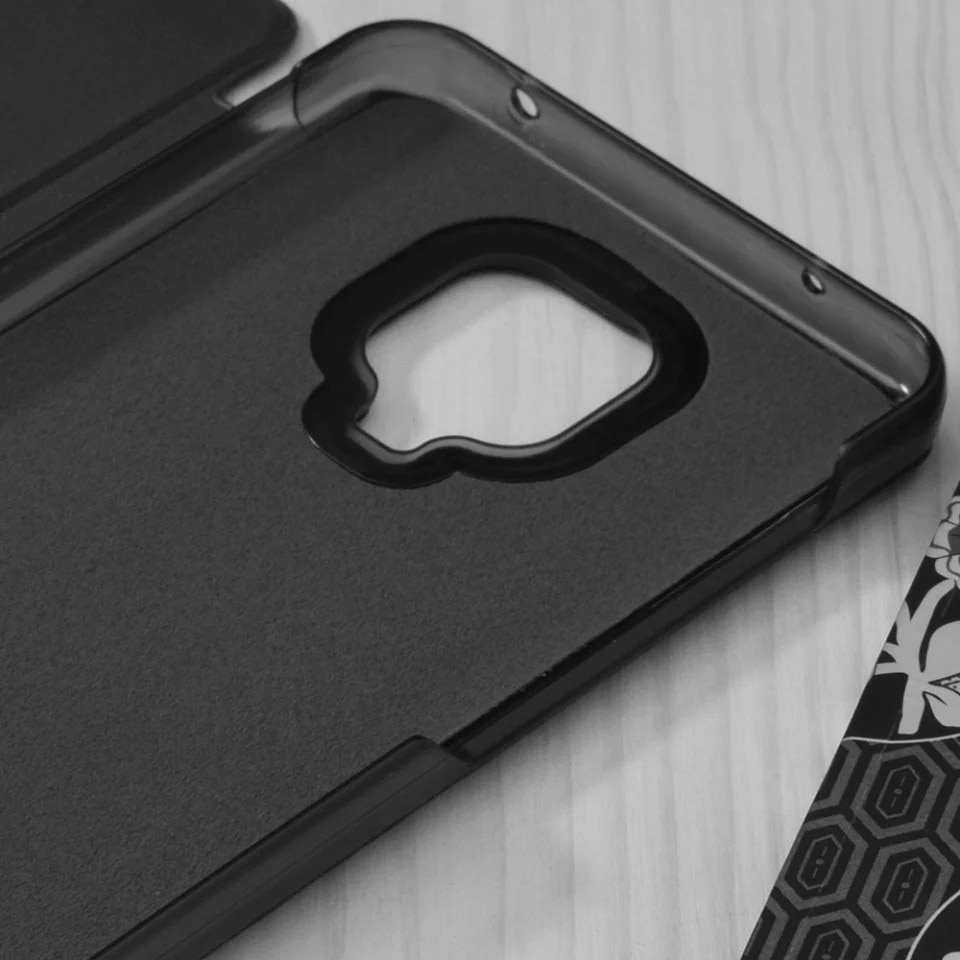 Husa pentru Xiaomi Redmi Note 9 Pro / Redmi Note 9S / Redmi Note 9 Pro Max, SKYDDAR INNOVATION, eFold, tip carte, set cu sticker, Negru