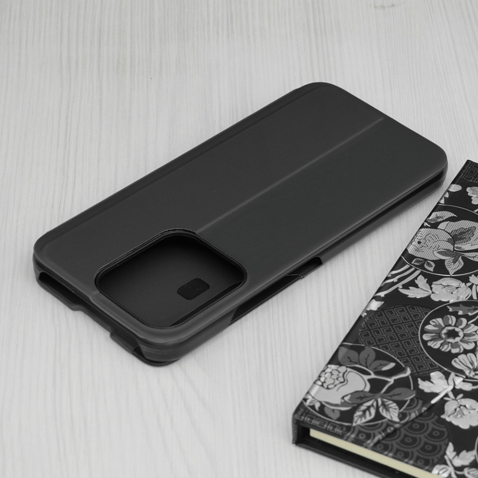 Husa pentru Xiaomi Redmi 15C 4G / Poco C85 4G / Redmi 15C 5G, SKYDDAR INNOVATION, eFold, tip carte, set cu sticker, Negru