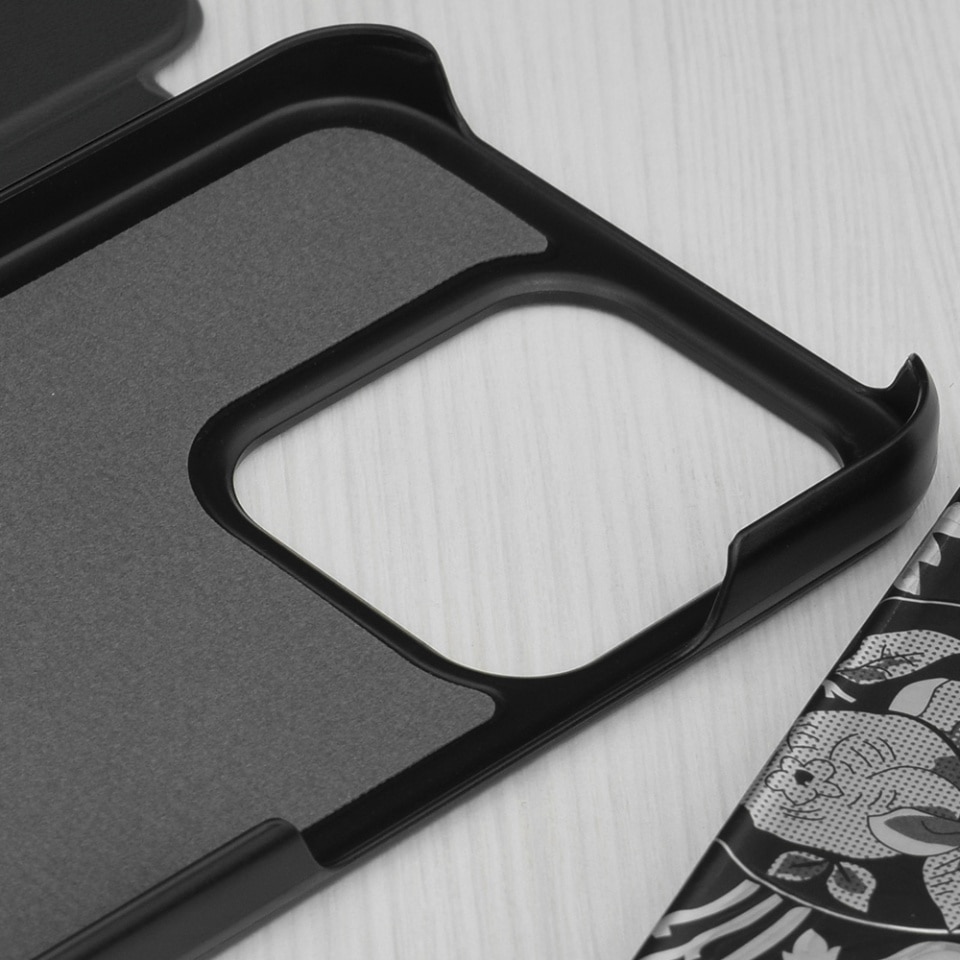 Husa pentru Xiaomi Redmi 15C 4G / Poco C85 4G / Redmi 15C 5G, SKYDDAR INNOVATION, eFold, tip carte, set cu sticker, Negru