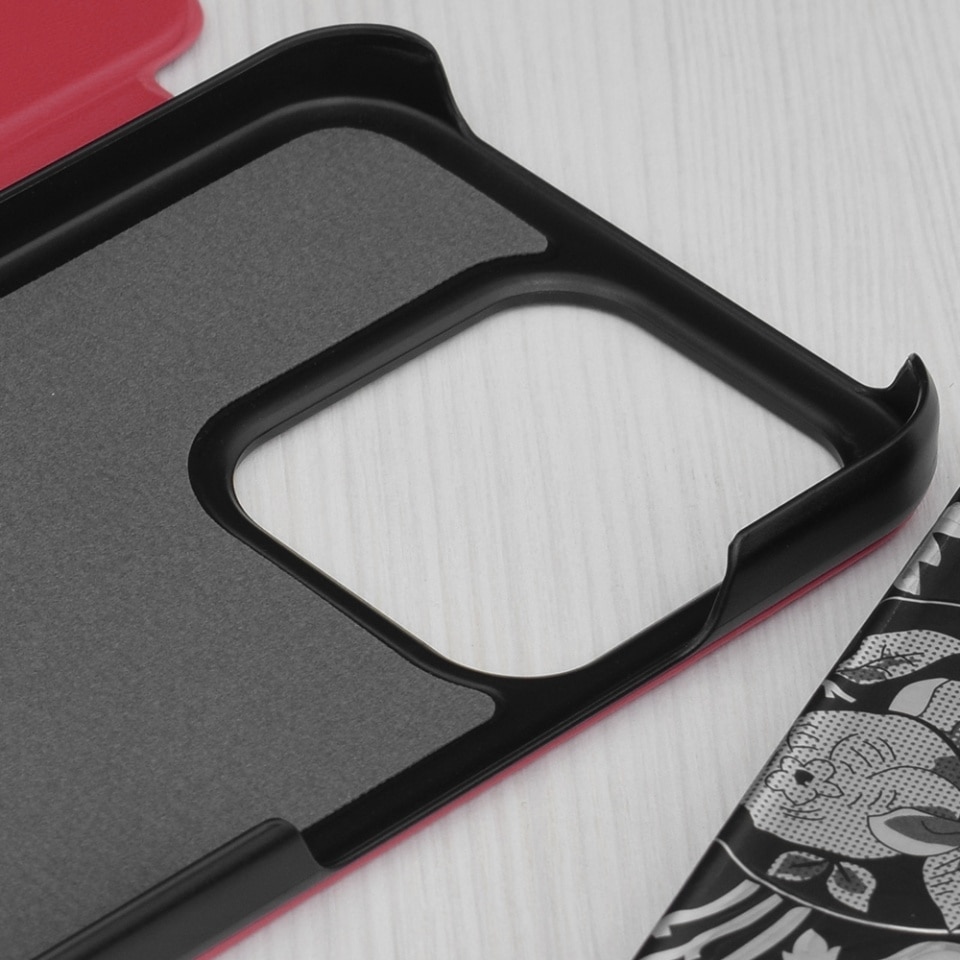 Husa pentru Xiaomi Redmi 15C 4G / Poco C85 4G / Redmi 15C 5G, SKYDDAR INNOVATION, eFold, tip carte, set cu sticker, Rosu