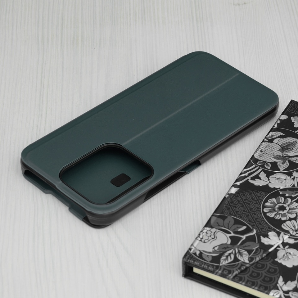 Husa pentru Xiaomi Redmi 15C 4G / Poco C85 4G / Redmi 15C 5G, SKYDDAR INNOVATION, eFold, tip carte, set cu sticker, Verde