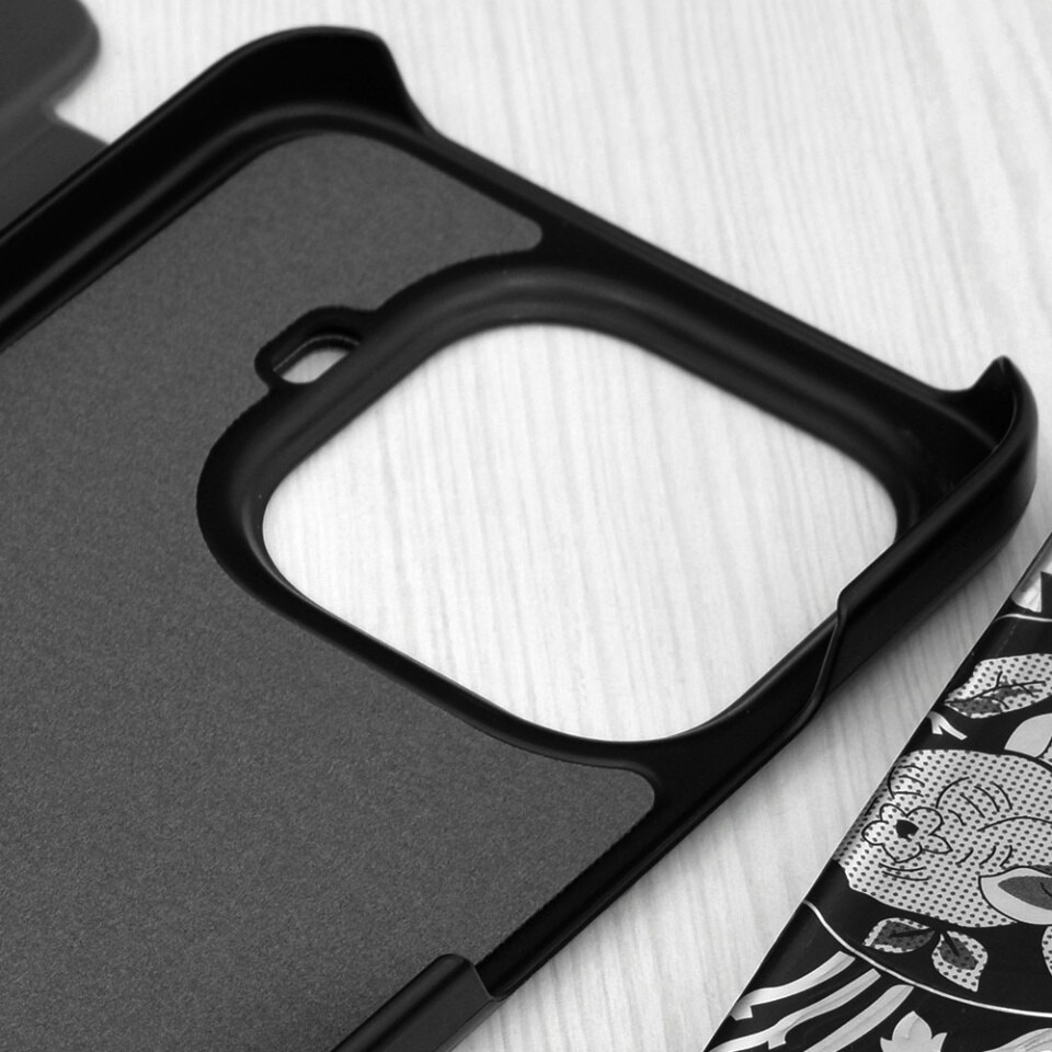 Husa pentru Xiaomi 15T Pro, SKYDDAR INNOVATION, eFold, tip carte, set cu sticker, Negru