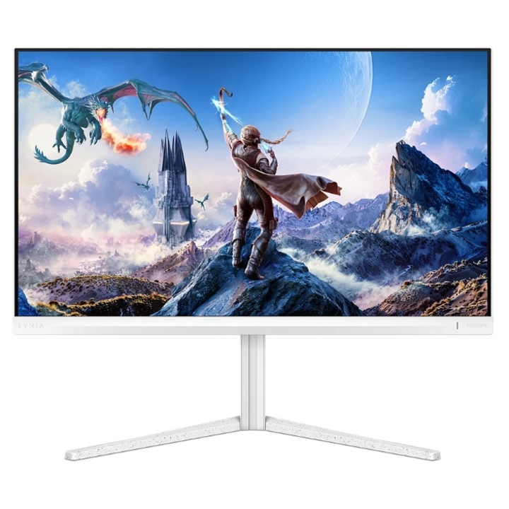 Monitor Gaming Philips 27" Fast IPS LED, UHD 3840x2160, 360 Hz, Fehér