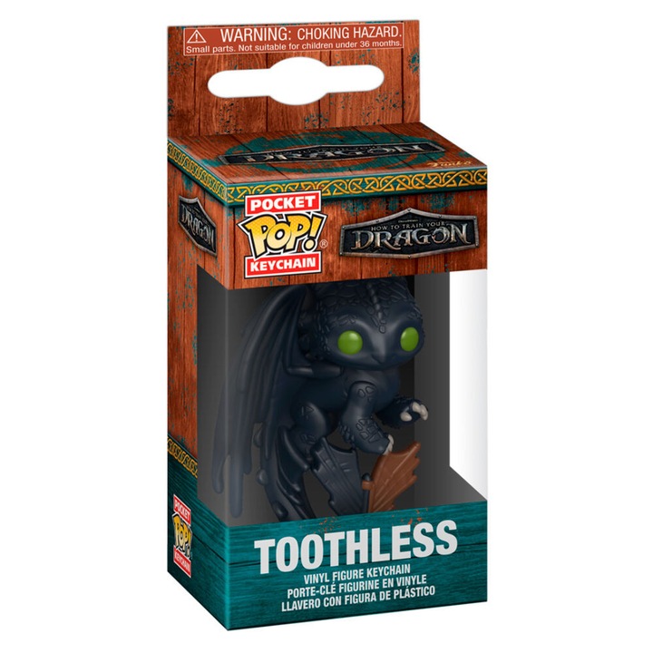 Breloc FunKo, How to Train Your Dragon, Toothless, 4 cm