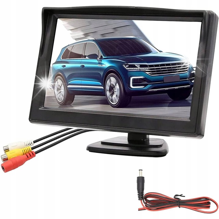 Riloer tolatómonitor, 4.3", digitális, TFT LCD, 2 videócsatorna, 12-24 V