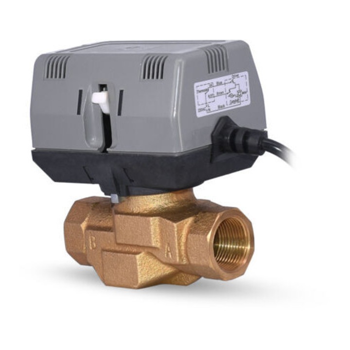 Ventil de deviere si servomotor Novasfer cu 3 cai 1"