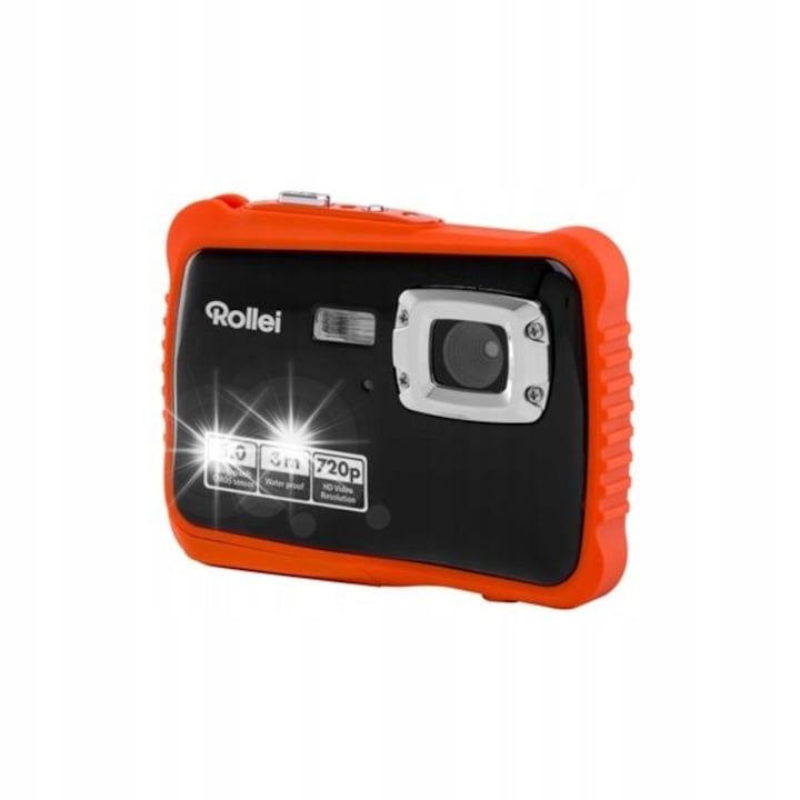Aparat foto compact, Maginon, 14MP, 4x zoom, 2x LCD, impermeabil, negru, set cu husa